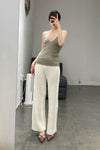 SWAYING V-neck knitted camisole series SW-SW22AW1T03-LV Green PS63